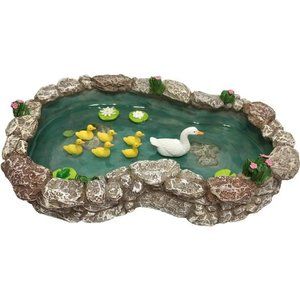 Duck Pond Mother and Ducklings! A Miniature DuckPond for a Miniature FairyGarden